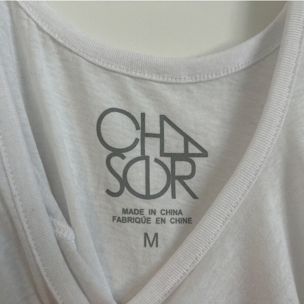 NWT Chaser Rosebud Tank Top – Rose Graphic w/ Front Tie – White, Women’s Medium - Picture 8 of 10